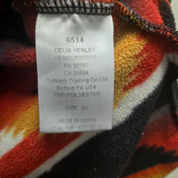 Outback Trading Co Womens XL Celia Henley Half-Zip Fleece Pullover Southwest Pat - Picture 5 of 9